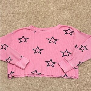 Pink Star Patterned waffle kids vintage Havana Sz 10/12